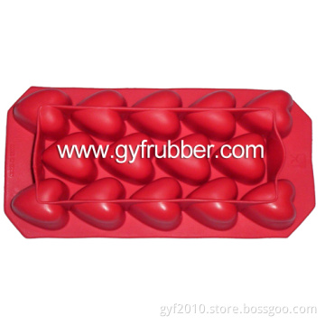 Silicone Rubber Bakeware/Silicone Ice Tray in Heart (GYF-16)